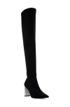 Dune London Superstar Over The Knee Boot In Blue