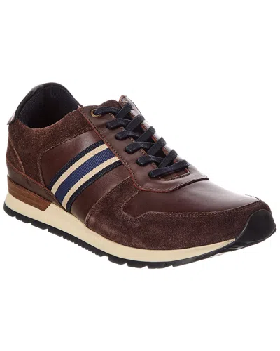 Dune London Talay Leather Sneaker In Brown