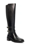 Dune London Tatter Knee High Boot In Black