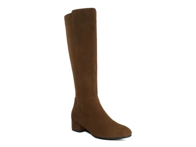 Dune London Tayla Boot In Dark Brown Leather