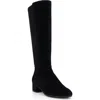 Dune London Tayla Knee High Boot In Black Suede