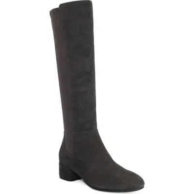 Dune London Tayla Knee High Boot In Dark Grey