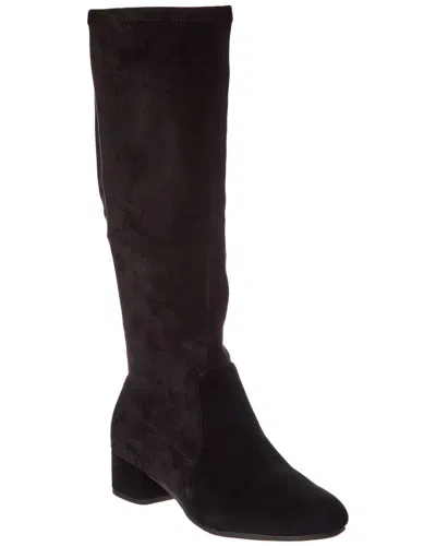 Dune London Topsy Suede Boot In Black