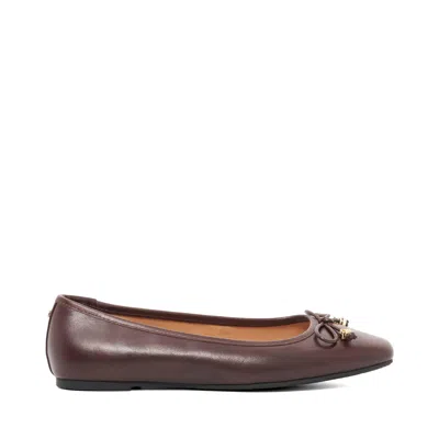 Dune London Women's Hennie Slip-on Flat Mules In Brown Leather