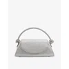 DUNE DUNE SILVER-SYNTHETIC BRYNLEY WOVEN TOP-HANDLE BAG