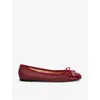 DUNE WOMENS DUNE HIGHEST TOE-CAP LEATHER BALLET PUMPS