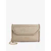 Dune Womens Gold-metallic Fabric Bellini Chain-strap Woven Clutch Bag In Gold-metallic Fabric