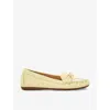 DUNE DUNE WOMEN'S LEMON-LEATHER GROVERS BOW-DETAIL LEATHER MOCCASINS