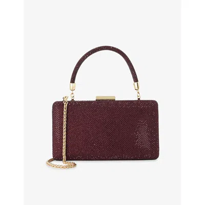 Dune Womens Berry Fabric Beaut Woven Top-handle Clutch Bag