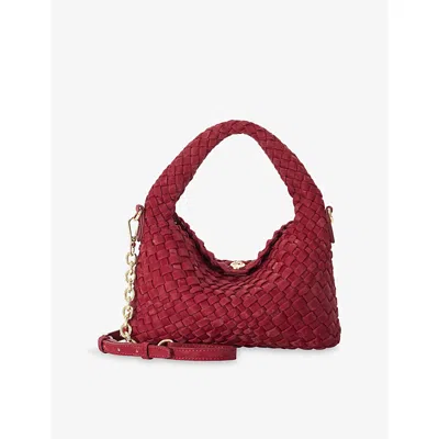 Dune Womens Berry Synthetic Dinkydeliberate Mini Woven Top-handle Bag