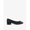 Dune Womens  Amazing Bow-detail Leather Courts In Black Leather
