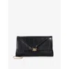 Dune Womens  Bee Leather Clutch Bag In Black