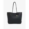 Dune Womens Daxon Large Woven Leather Tote Black Leather