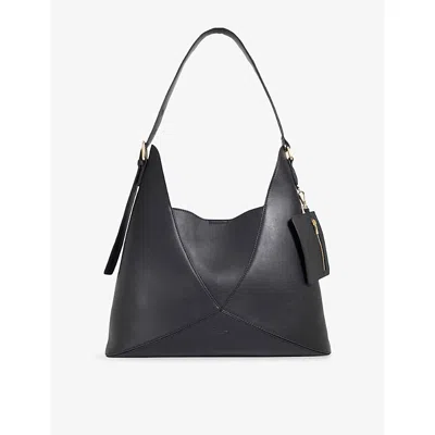 Dune Womens Black Leather Dearest Leather Shoulder Bag