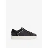 Dune Womens Vy Synthetic Elli Logo-embossed Flatform Faux-leather Low-top Trainers In Black