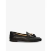 DUNE DUNE WOMEN'S BLACK-LEATHER GRAYSONS TASSEL-CHARM LEATHER LOAFERS