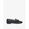 Dune Womens Black-leather Graysons Tassel-charm Leather Loafers In Black Leather