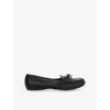 Dune Womens  Grovers Leather Loafers In Black Leather