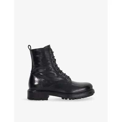 Dune Womens Patley Leather Ankle Boots Black Leather Eur 41 / 8 Uk