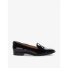 DUNE DUNE WOMEN'S BLACK-PATENT SYNTHETIC GLASSI ROUND-TOE PATENT LOAFERS