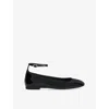 Dune Womens  Hoop Patent Faux-leather Ballet Flats In Black Patent Synthetic