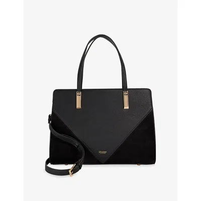 Dune Womens Black Plain Synthetic Denbeigh Faux-leather Tot