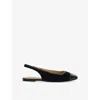 Dune Womens  Hanna Suede Slingback Flats In Black Suede