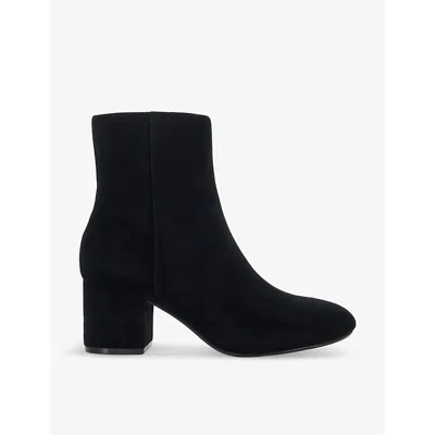 Dune Womens Black Suede Ottack Block-heel Suede Ankle Boots