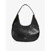 Dune Womens Black Synthetic Dedicated Scoop Faux-leather Shoulder Bag In Black