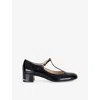 Dune Womens Believable T-bar Faux-leather Mary Janes Black Synthetic Patent In Black Synthetic Patent