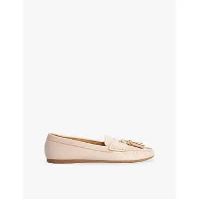 Dune Womens Blush Leather Geen Leather Penny Loafers Eur 38/5 Uk In Pink