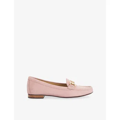 Dune Womens Blush Nubuck Glenniee Suede Loafers Eur 38/5 Uk In Multi