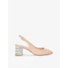 Dune Womens Blush Suede Calena Suede Heeled Courts Eur 37 / 4 Uk
