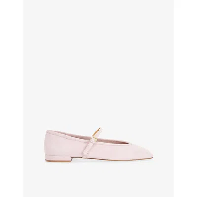 Dune Womens Blush Suede Hearthrob Leather Mary Jane Shoes Eur 36 / 3 Uk In Pink