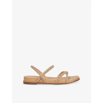 Dune Womens Blush Synthetic Levia Crystal-embellished Sandals Eur 41 / 8 Uk