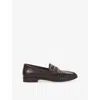 Dune Womens Brown Leather Gazillion Studded Leather Loafers Eur 37 / 4 Uk In Brown