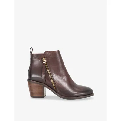 Dune Womens Brown Leather Paicing Leather Ankle Boots Eur 40 / 7 Uk