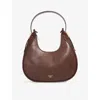 Dune Womens Brown Plain Synthetic Dedicated Scoop Faux-leather Shoulder Bag