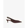 Dune Womens Brown Suede Context Suede Slingback Courts Eur 38/5 Uk In Brown