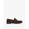 Dune Womens Brown Suede Grisella Suede Penny Loafers Eur 36 / 3 Uk In Brown