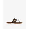 Dune Womens  Lotica Suede Sandals In Brown Suede