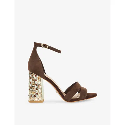 Dune Womens Brown Suede Majestical Suede Heeled Sandals Eur 39 / 6 Uk