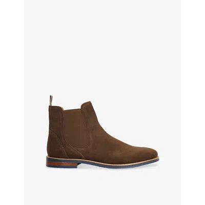 Dune Womens Brown Suede Mckinley Suede Chelsea Boots Eur 41 / 7 Uk