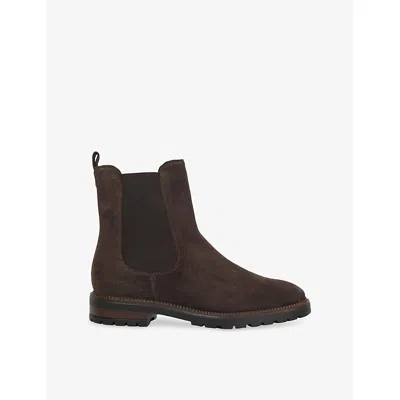 Dune Womens Brown Suede Poema Suede Chelsea Boots Eur 38/5 Uk