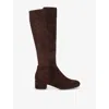 Dune Womens Brown Suede Tayla Suede Knee-high Boots Eur 36 / 3 Uk In Brown