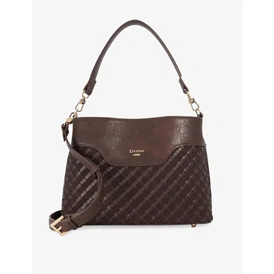 Dune Womens Brown Synthetic Dinidelphine Medium Faux-leather Grab Bag