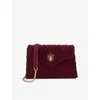Dune Womens Burgundy Suede Darling Bug Suede Shoulder Bag