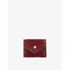 Dune Womens Burgundy Suede Kamara Suede Card Holder In Burgundy