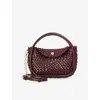 Dune Womens Dinideliberate Mini Woven Grab Bag Burgundy Synthetic