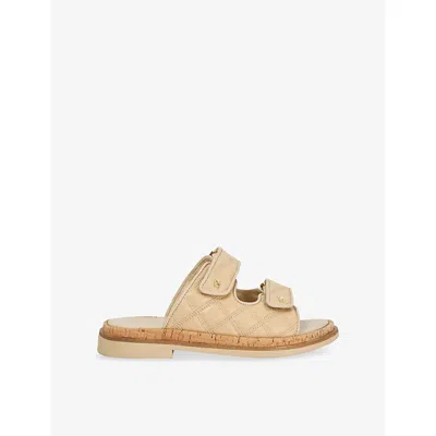Dune Womens  Lottais Leather Sandals In Camel Leather